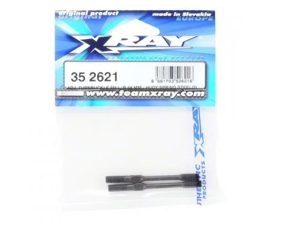XRay Adj. Turnbuckle M5 L/R 58 mm - Hudy Spring Steel (2) — image 2 of 3