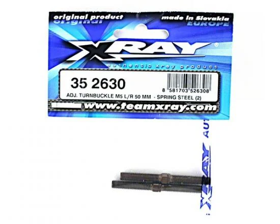 XRay Adj. Turnbuckle M5 L/R 50 mm - Spring Steel (2) — image 2 of 2