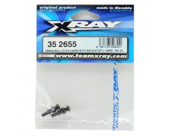 XRay Ball Stud 6.8mm With Backstop L=6mm - M4 (2) &mdash; image 2 of 2