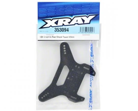 XRay XB9 Graphite Rear Shock Tower - CNC Machined 3.5 mm &mdash; image 2 of 2