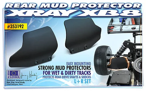 XRay XB8 Composite Rear Mud Protector (L+R) ** CLEARANCE **