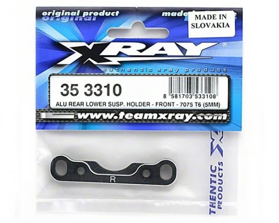 XRay Aluminium Rear Lower Susp. Holder 0 Deg - Deg - Front - 7075 T6 (5mm) — image 2 of 2