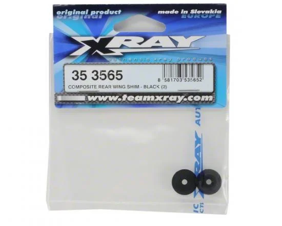 XRay Composite Rear Wing Shim - Black (2) &mdash; image 2 of 4