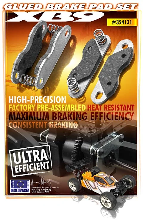 XRay Glued Brake Pad Set - Ultra-Efficient (4)