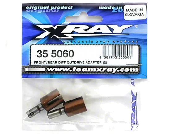 XRay Front/Rear Diff Outdrive Adapter (2) - Hudy Spring Steel &mdash; image 2 of 2