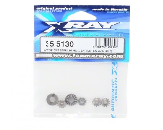 XRay Active Diff Steel Bevel + Satellite Gears (2+4) — image 2 of 2