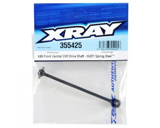 XRay XB9 Front Central CVD Drive Shaft - Hudy Spring Steel &mdash; image 2 of 2