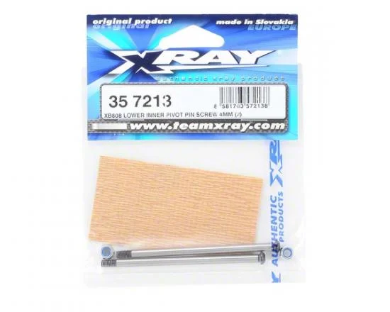 XRay XB808 Lower Inner Pivot Pin Screw 4mm (2) &mdash; image 2 of 3