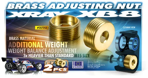 XRay Brass Adjusting Nut M15X1 (2)