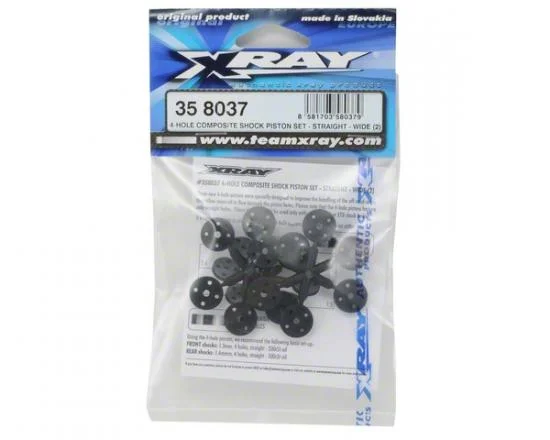 XRay 4-Hole Composite Shock Piston Set - Straight - Wide (2) — image 2 of 2