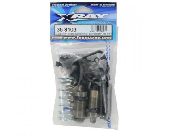XRay XB808 Front Shock Absorbers + Boots Complete Set (2) — image 2 of 3