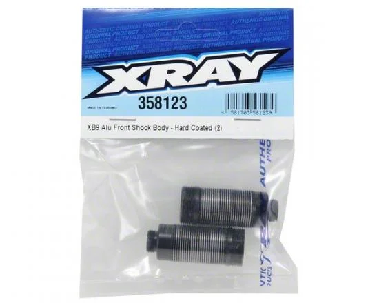 XRay XB9 Aluminium Front Shock Body - Hard Coated (2) — image 2 of 2