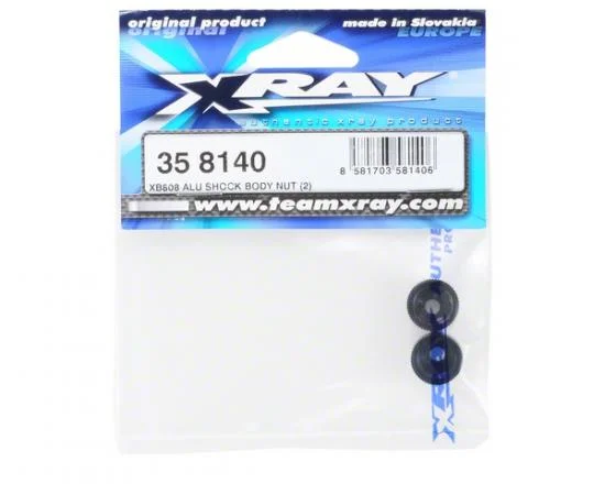 XRay XB808 Aluminium Shock Body Nut (2) — image 2 of 3