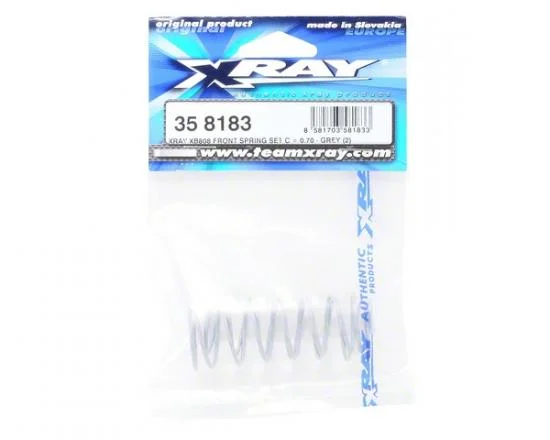XRay XB808 Front Spring Set C = 0.70 - Grey (2) &mdash; image 2 of 4