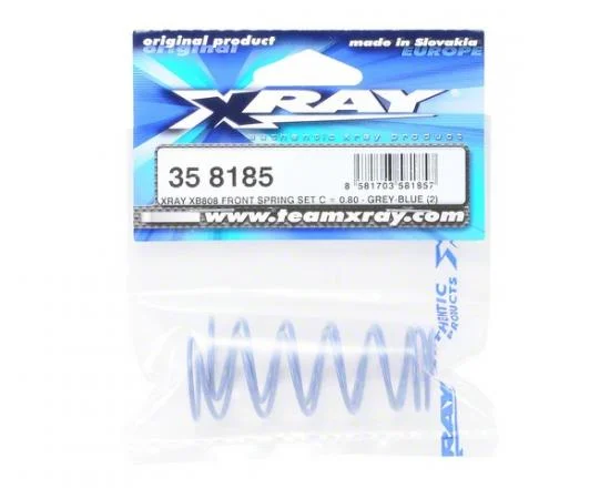 XRAY XB808 Front Spring Set C = 0.80 - Grey-Blue (2) — image 2 of 4