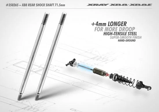 XRay Rear Shock Shaft 71.5mm (2) — image 3 of 3