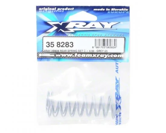 XRay XB808 Rear Spring Set C = 0.50 - Grey (2) — image 2 of 4