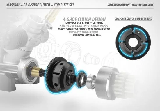 XRay GT 4-Shoe Clutch - Complete Set &mdash; image 2 of 2