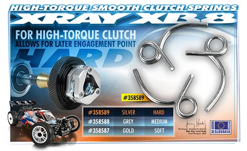 XRay High Torque Clutch Springs - Silver - Hard (3)