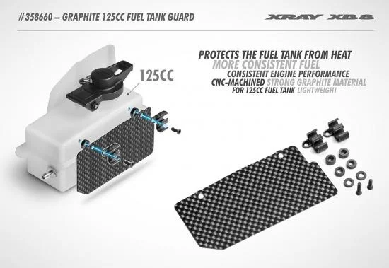 XRay Graphite 125Cc Fuel Tank Guard — image 2 of 2