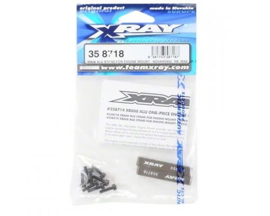 XRay XB808 Aluminium Stand For Engine Mount - Novarossi, Rb, Max, JP, Sirio, Grp - Hard Coated — image 2 of 3
