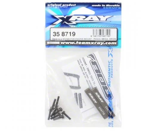 XRay XB808 Aluminium Stand For Engine Mount - Picco, Mega, Orion, Lrp, OS - Hard Coated &mdash; image 2 of 3