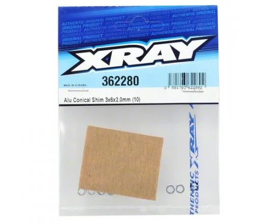 XRay Aluminium Conical Shim 3X6X2.0mm (10) — image 2 of 2