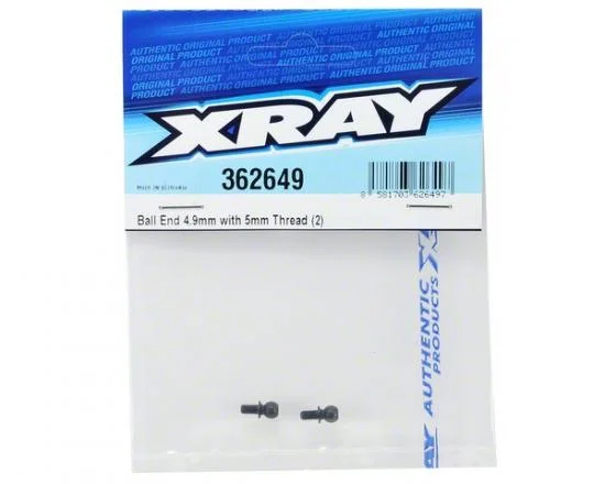 XRay Ball End 4.9mm With Thread 5mm (2) &mdash; image 3 of 3