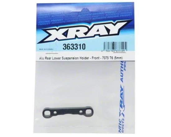 XRay Aluminium Rear Lower Susp. Holder - Front - 7075 T6 (5mm) — image 2 of 2