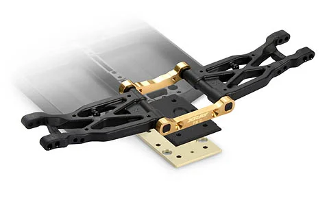XRay Brass Rear Lower Suspension Holder Set +2 - Rr+Rf — image 4 of 5
