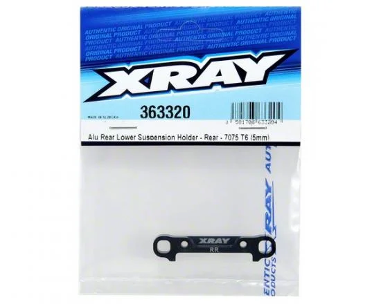 XRay Aluminium Rear Lower Susp. Holder - Rear - 7075 T6 (5mm) — image 2 of 2