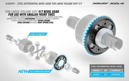 XRay Steel Differential Bevel Gear For Large Volume Diff 41T — image 2 of 2