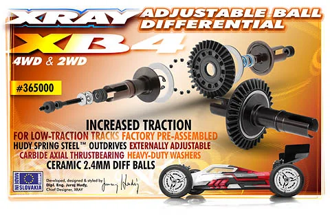 XRay Ball Adjustable Differential - Set - Hudy Spring Steel — image 4 of 5