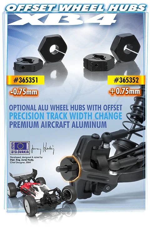 XRay Aluminium Wheel Hub 14mm - Offset -0.75mm (2) ** CLEARANCE **