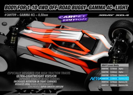 XRay Body For 1:10 4WD Off-Road Buggy - Gamma 4C - Light — image 2 of 2