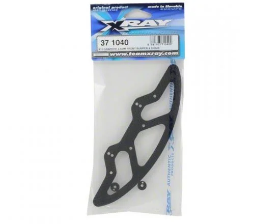 XRay X10 Graphite 2.5mm Front Bumper + Shims - V2 — image 2 of 3