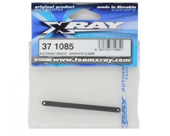 XRay X10 Front Brace - Graphite 2.0mm — image 2 of 3