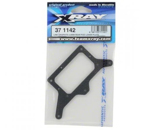 XRay Link Graphite 2.5mm Rear Pod Lower Plate — image 2 of 2