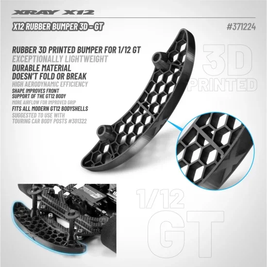 XRay X12 Rubber Bumper 3D - GT — image 2 of 2