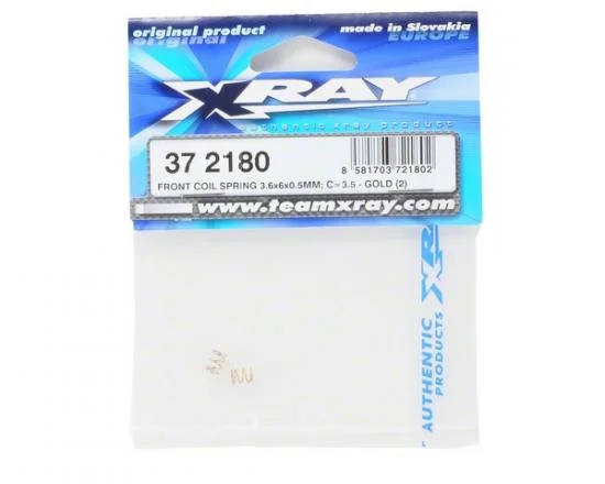 XRay Front Coil Spring 3.6X6X0.5mm; C=3.5 - Gold (2) — image 2 of 4