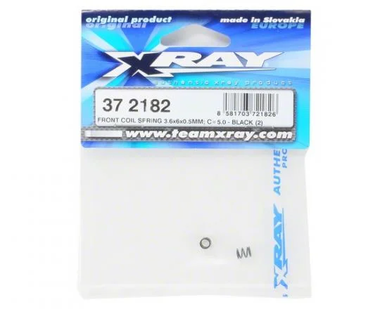XRay Front Coil Spring 3.6X6X0.5mm; C=5.0 - Black (2) — image 2 of 4