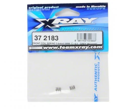XRay Front Coil Spring 3.6X6X0.5mm; C=6.0 - Grey (2) &mdash; image 2 of 4
