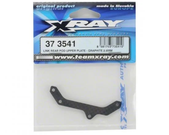 XRay Link Rear Pod Upper Plate - Graphite 2.5mm — image 2 of 2