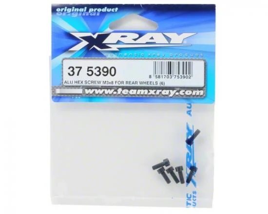 XRay Aluminium Hex Screw M3X8 For Rear Wheels (6) — image 2 of 3