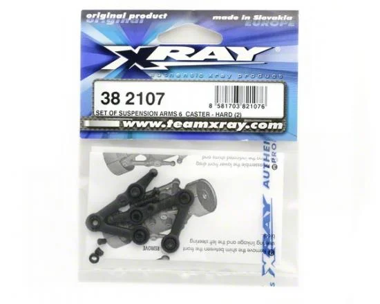 XRay Set Of Suspension Arms 6Â Degree Caster - Hard (2) &mdash; image 2 of 2