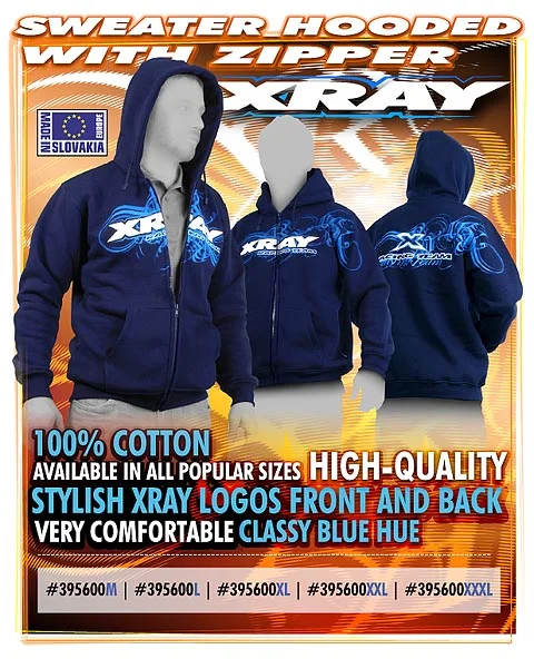 XRay Sweater Hooded With Zipper - Blue (S)
