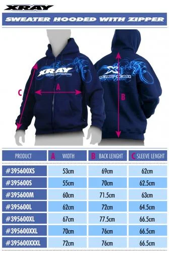 XRay Sweater Hooded With Zipper - Blue (Xs) — image 2 of 2