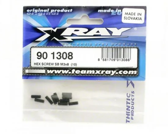 XRay Hex Screw Sb M3X8 (10) &mdash; image 2 of 2
