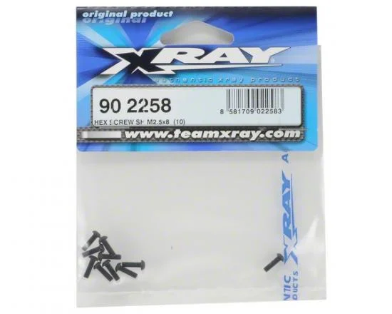 XRay Hex Screw SH M2.5X8 (10) — image 2 of 2
