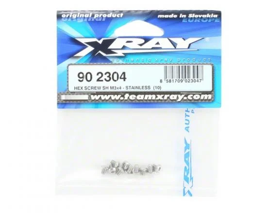 XRay Hex Screw SH M3X4 - Stainless (10) &mdash; image 2 of 2